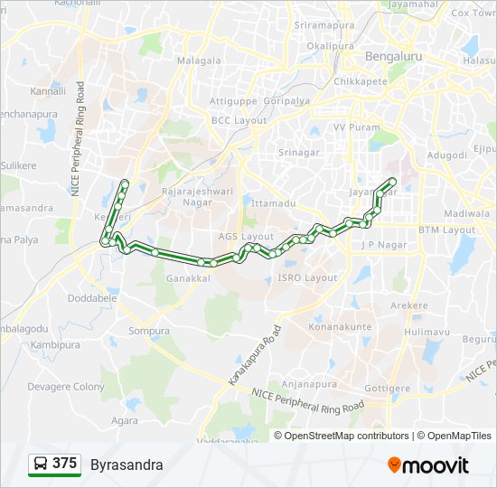 375 Route: Schedules, Stops & Maps - Byrasandra (Updated)