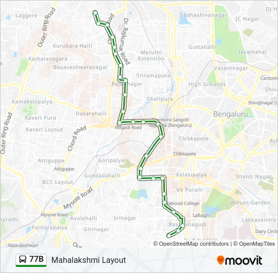 77B Bus Line Map