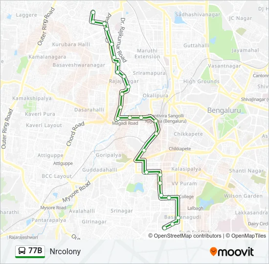 77B Bus Line Map