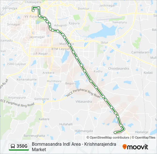 350G Bus Line Map