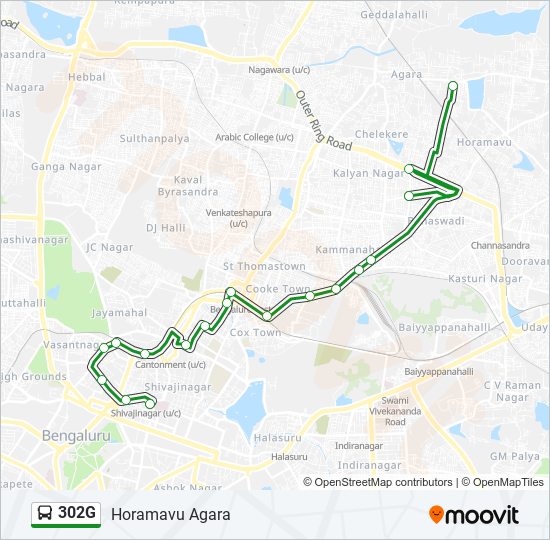 302g Route Schedules, Stops & Maps Horamavu Agara (Updated)