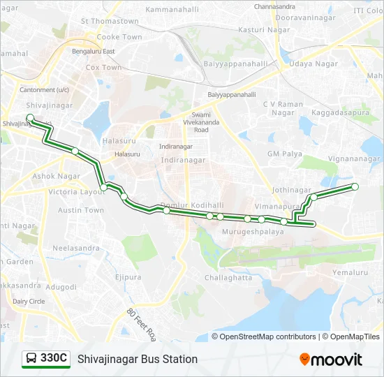 330C Bus Line Map