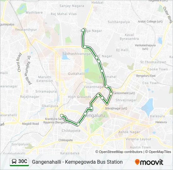 30C Bus Line Map