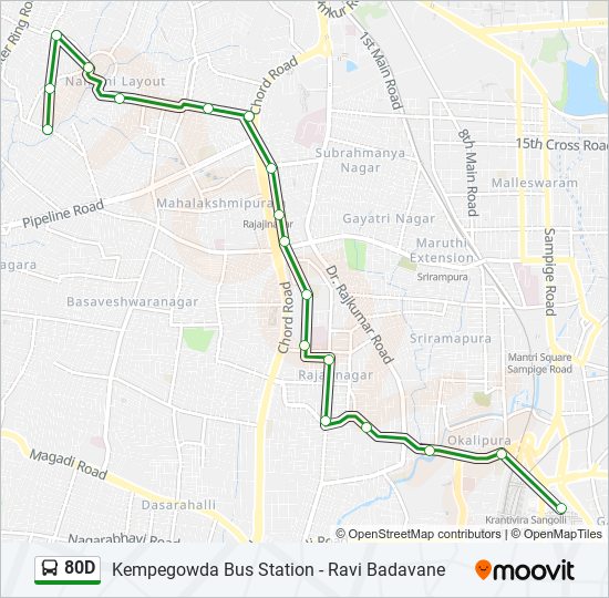 80D bus Line Map