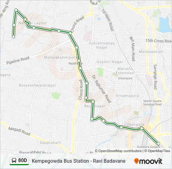 80D Bus Line Map