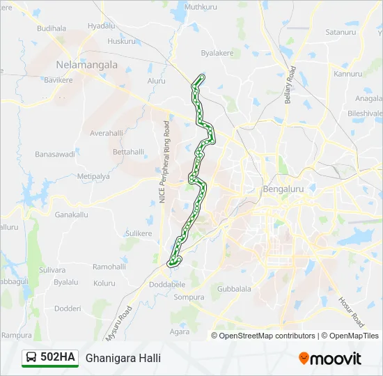 502HA Bus Line Map