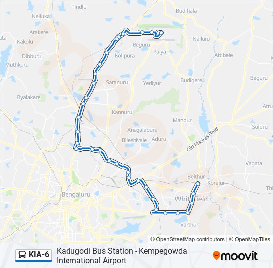 KIA-6 bus Line Map
