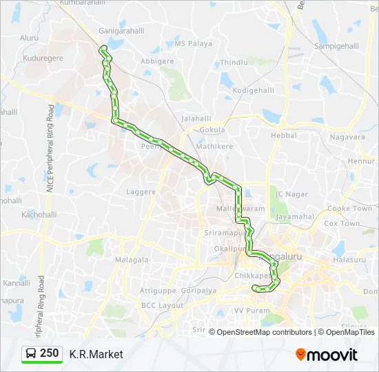 250 Bus Line Map