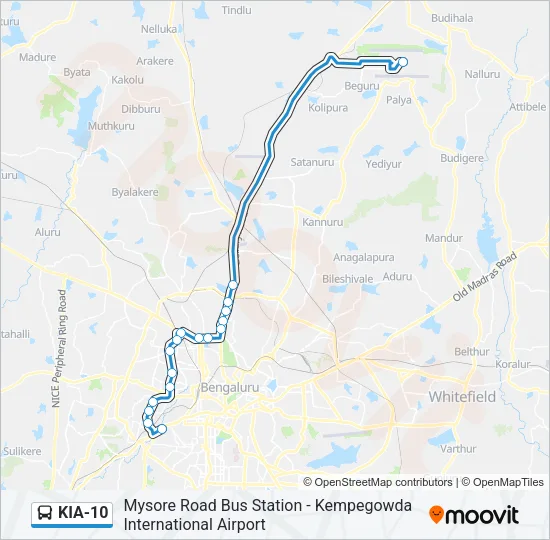 KIA-10 Bus Line Map