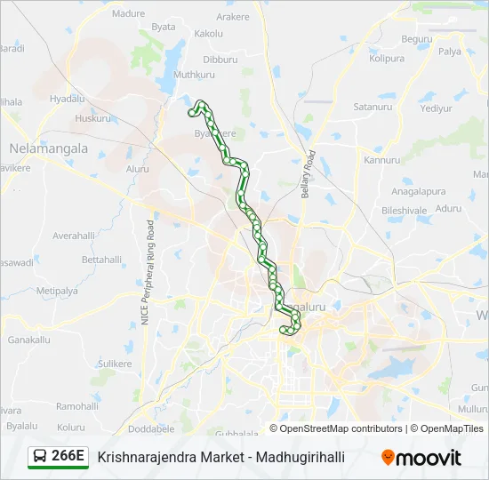 266E Bus Line Map