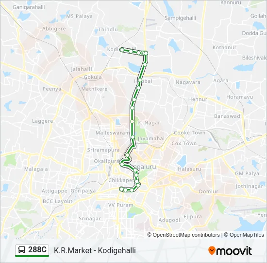 288C Bus Line Map