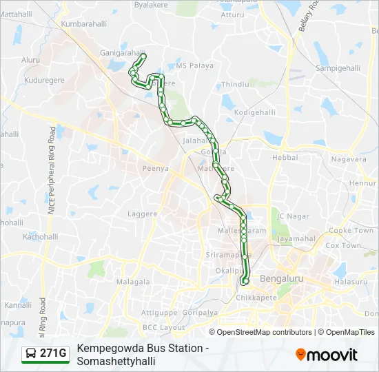 271G Bus Line Map