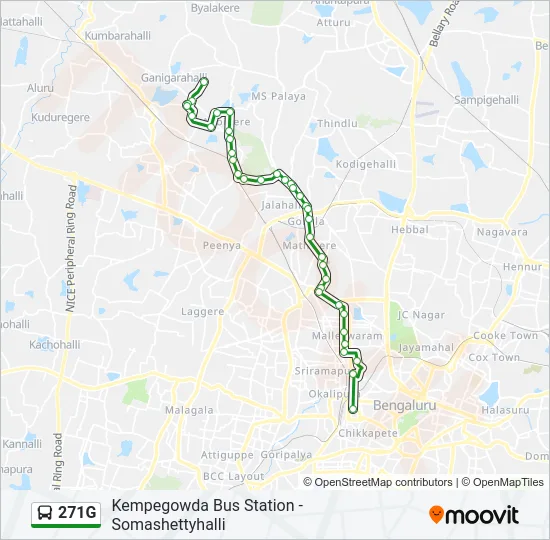 271G Bus Line Map