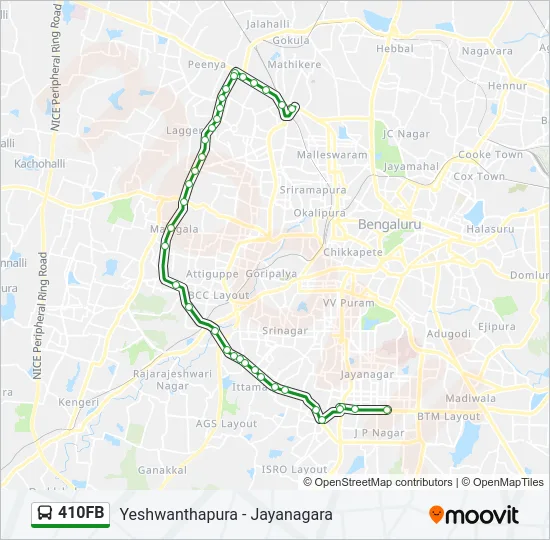 410FB Bus Line Map