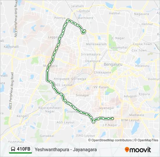 410FB Bus Line Map