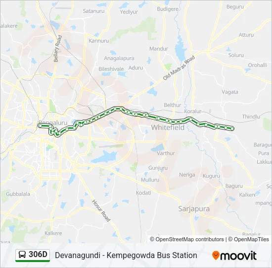 306D Bus Line Map