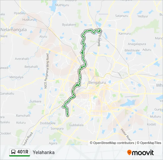 401R Bus Line Map