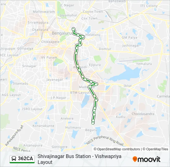 362CA Bus Line Map