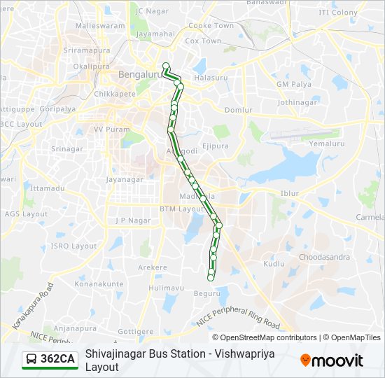 362CA Bus Line Map