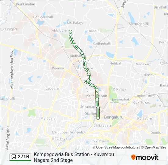 271B Bus Line Map