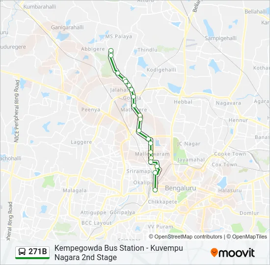 271B Bus Line Map