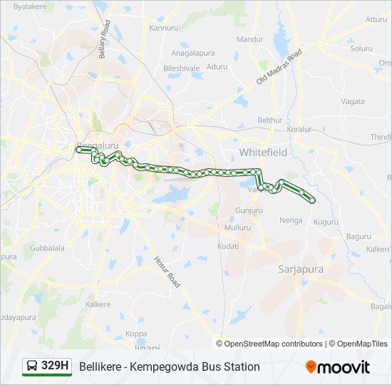 329H bus Line Map