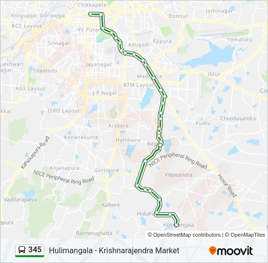 345 Bus Line Map