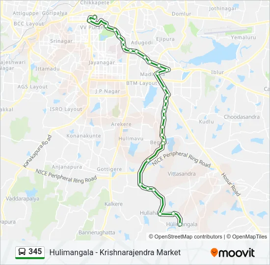 345 Bus Line Map