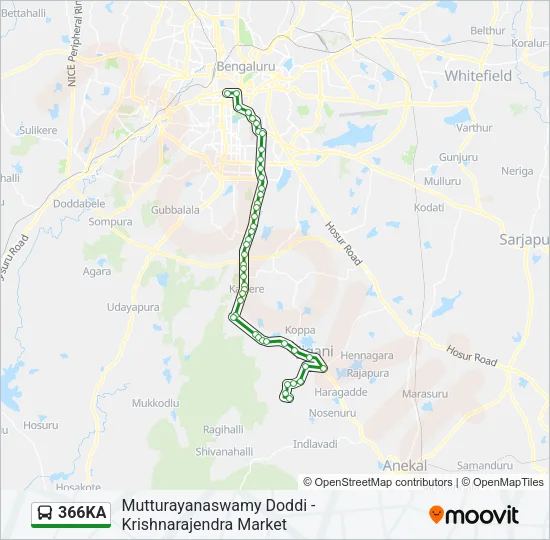 366KA Bus Line Map