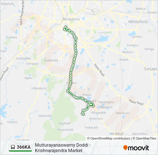 366KA Bus Line Map