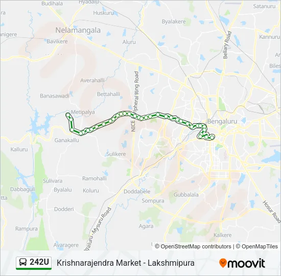 242U Bus Line Map