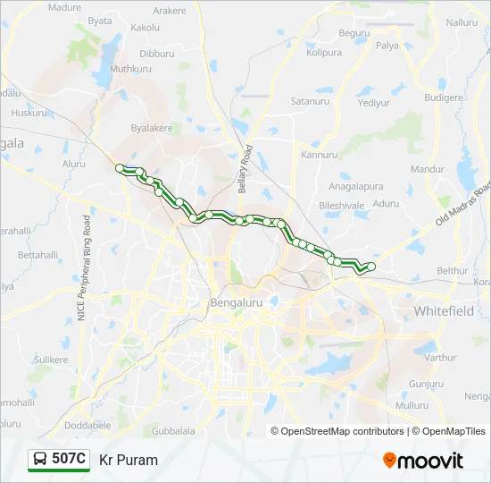 507C Bus Line Map