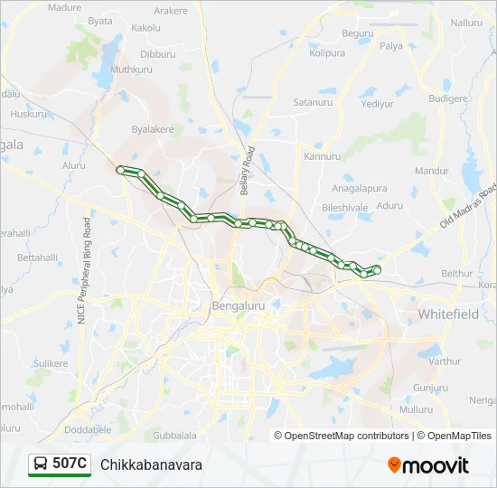 507C Bus Line Map