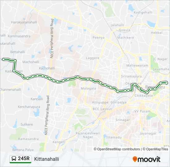245R Bus Line Map