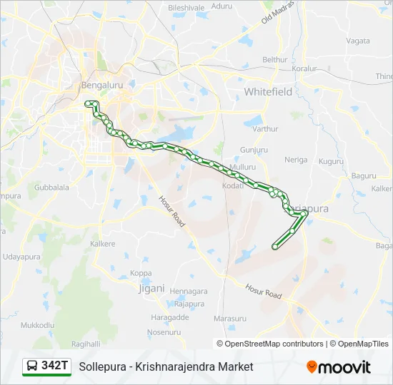342T Bus Line Map