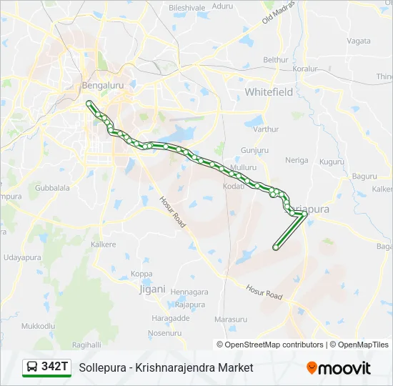 342T Bus Line Map