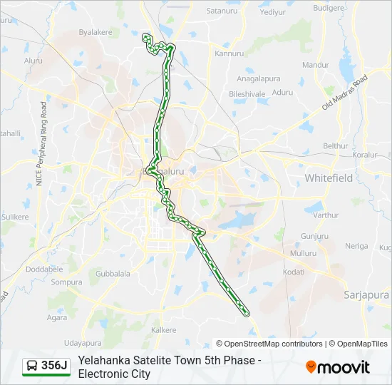 356J Bus Line Map