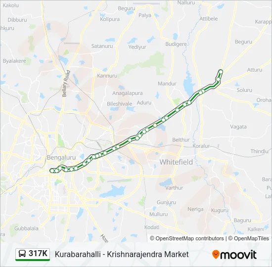 317K Bus Line Map