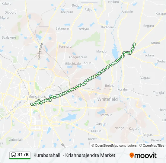 317K Bus Line Map
