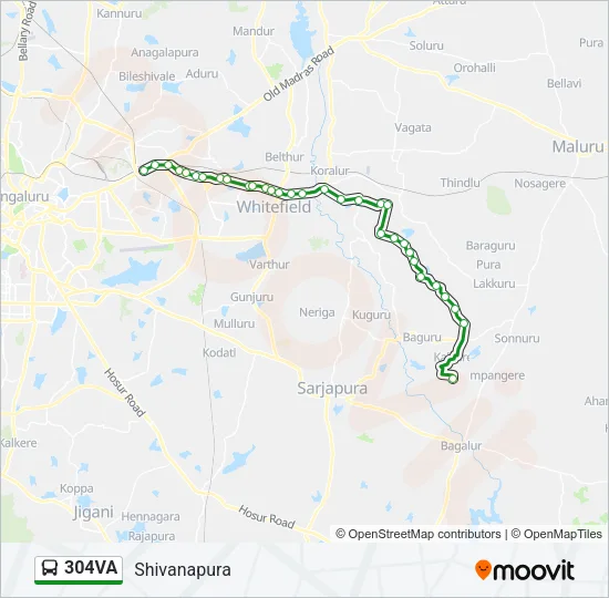 304VA Bus Line Map