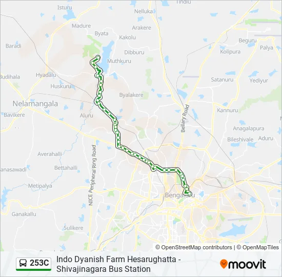 253C Bus Line Map