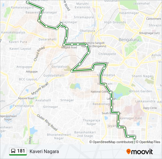 181 bus Line Map