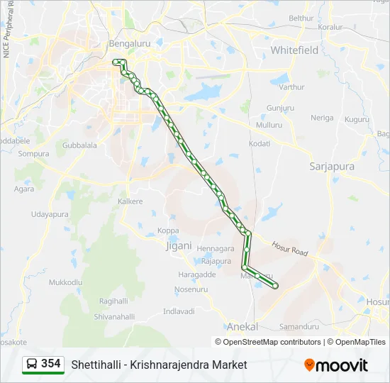354 Bus Line Map