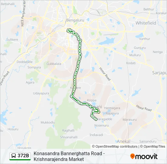 372B Bus Line Map