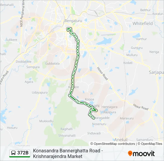 372B Bus Line Map