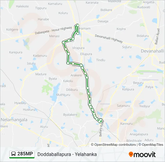 285MP Bus Line Map
