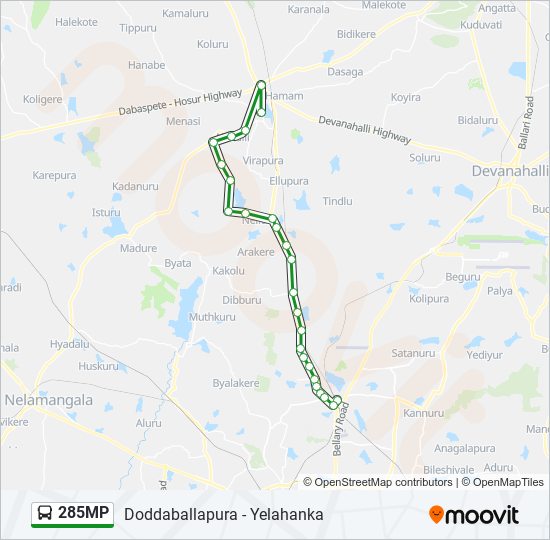 285MP bus Line Map