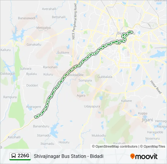 226G Bus Line Map