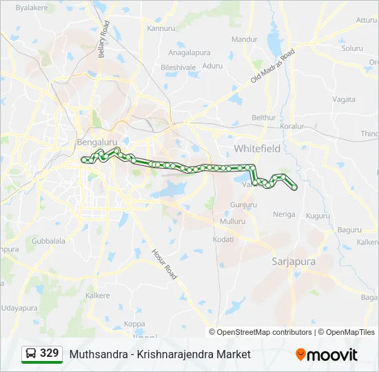 329 Bus Line Map