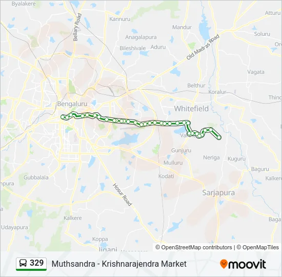 329 Bus Line Map